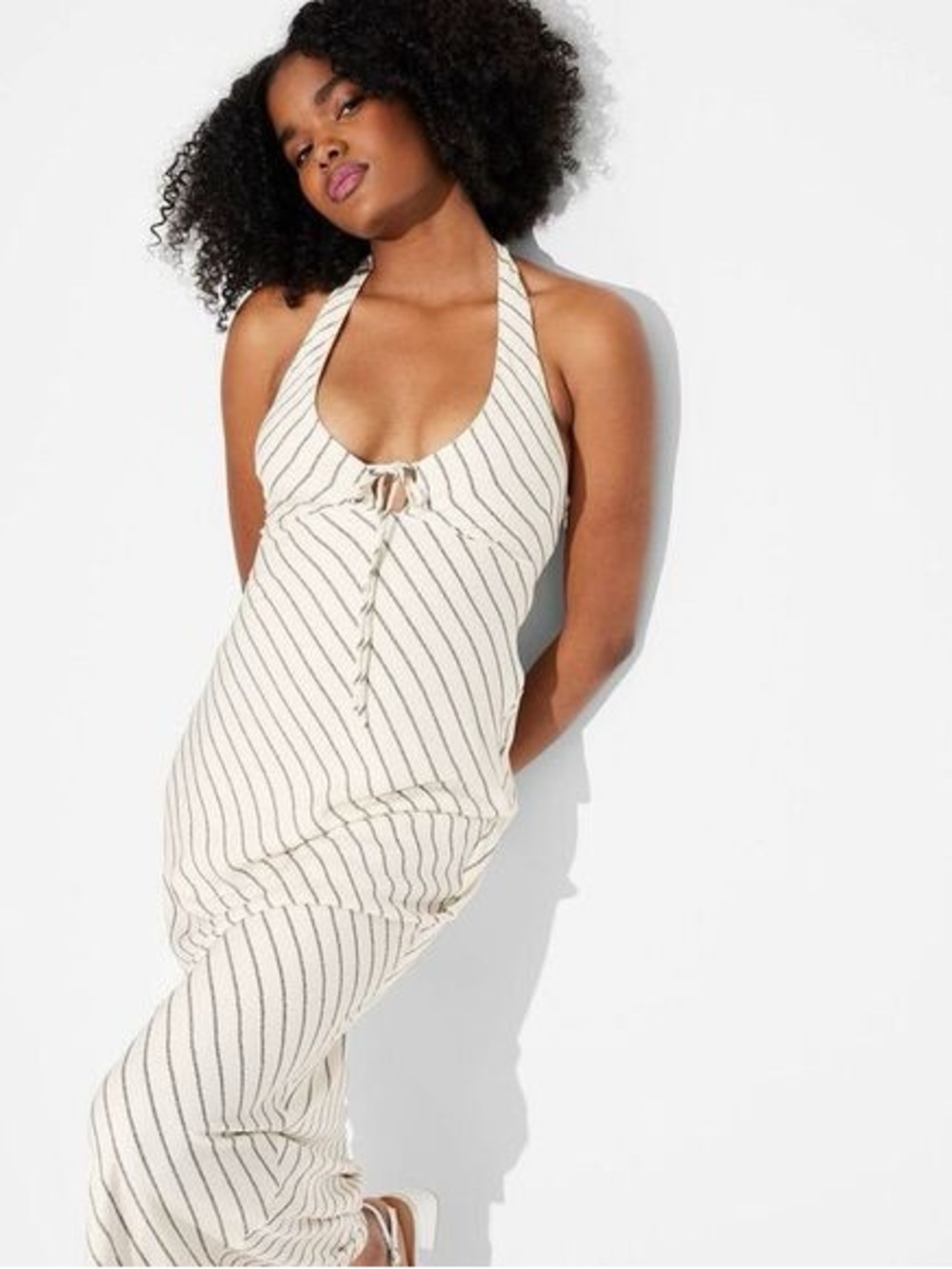 NWT wild fable Striped Halter Maxi Dress